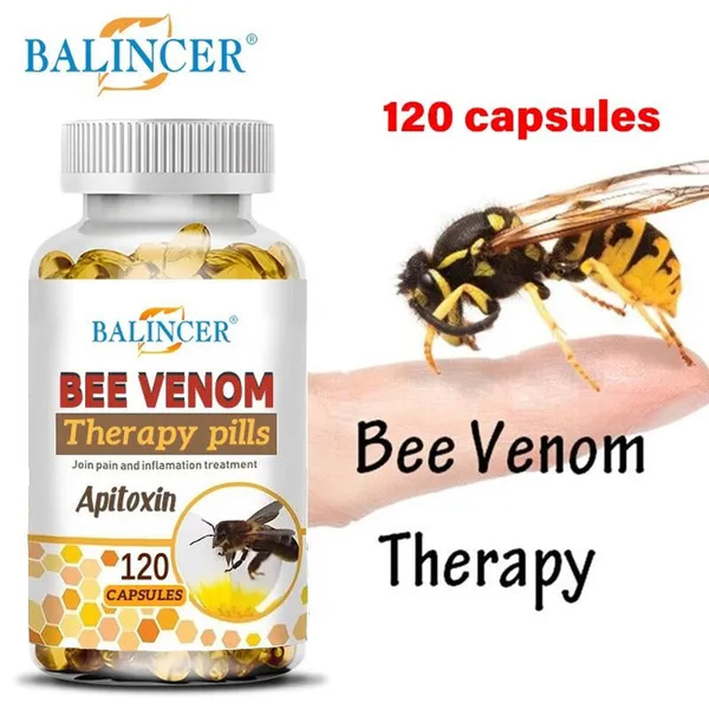 Balincer Natural Bee Venom Anti-Inflammatory Pain Relief Anti-Inflammatory Extract Arthritis Pain，30/60/120 Capsules