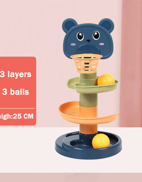 Load image into Gallery viewer, Montessori Baby Toys Rolling Ball Pile Tower Early Educational Toy for Babies Rotating Track Baby Gift Stacking Toy for Children
