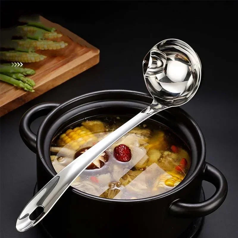 Stainless Steel Colander Spoon Soup Colander Kitchen Gravy Oil Soup Fat Separator Yogurt Oil Skimmer Spoon Kitchen Accessories