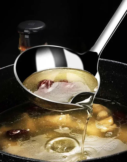 Load image into Gallery viewer, Stainless Steel Colander Spoon Soup Colander Kitchen Gravy Oil Soup Fat Separator Yogurt Oil Skimmer Spoon Kitchen Accessories
