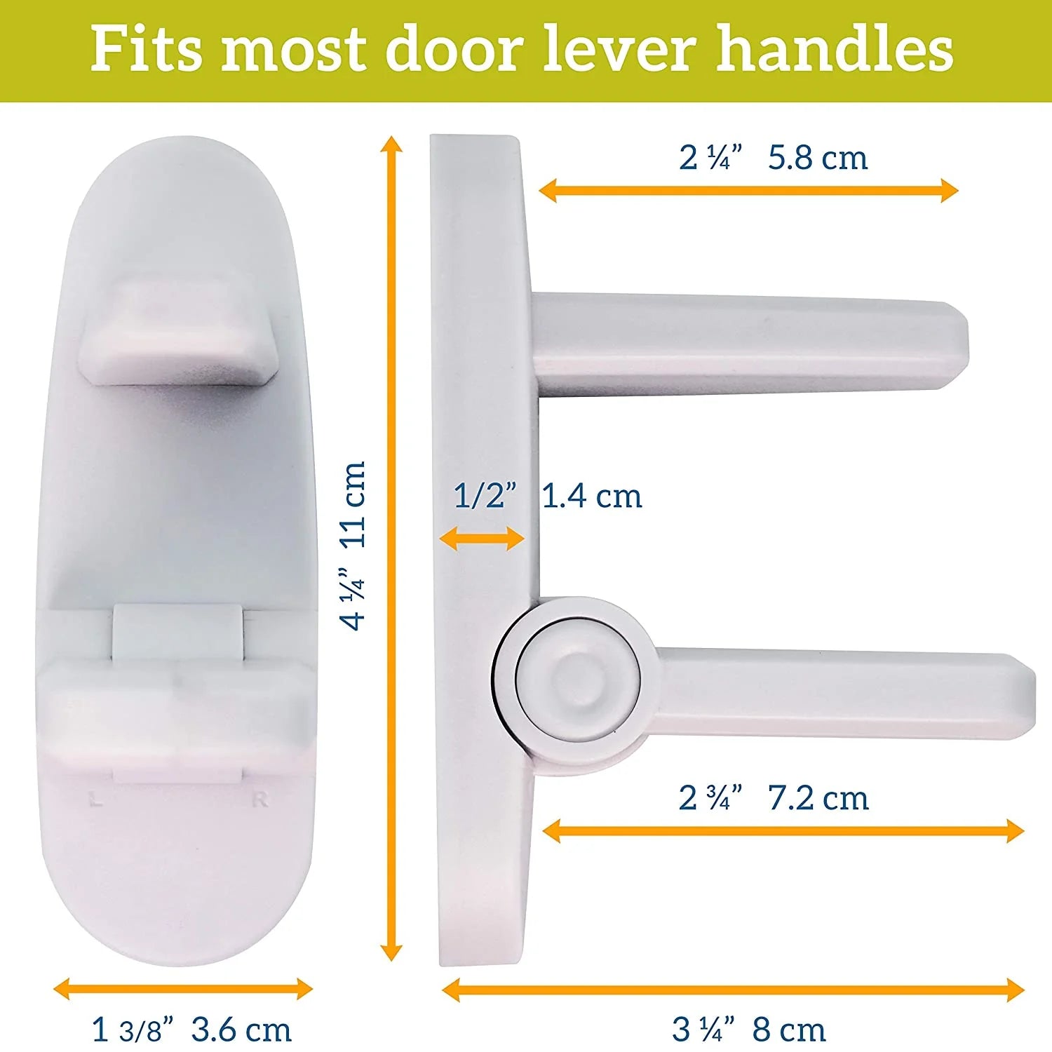 Improved Childproof Door Lever Lock. Prevents Toddlers from Opening Doors | 2 PACK