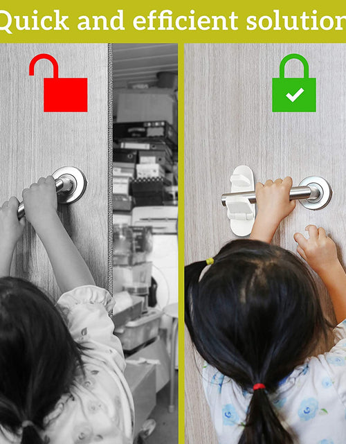 Load image into Gallery viewer, Improved Childproof Door Lever Lock. Prevents Toddlers from Opening Doors | 2 PACK

