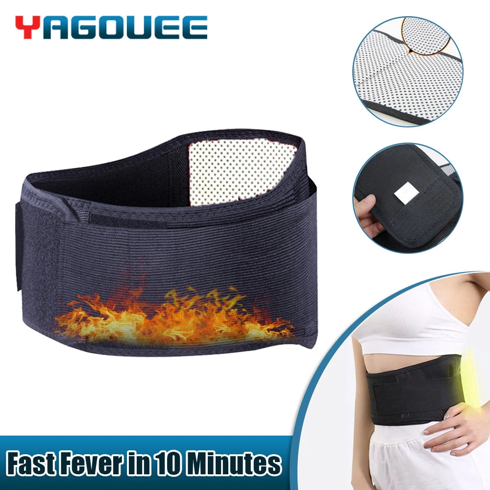 Waist Brace Support Belt Tourmaline Magnetic Therapy Self-Heating Waist Belt Adjustable Lumbar Brace