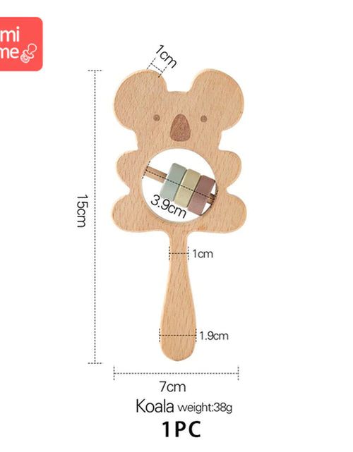 Load image into Gallery viewer, 1Set Baby Toys Music Rattle Wood Crochet Bead Bracelet Wooden Rodent Chew Play Gym Montessori Baby Teether Products Newborn Gift
