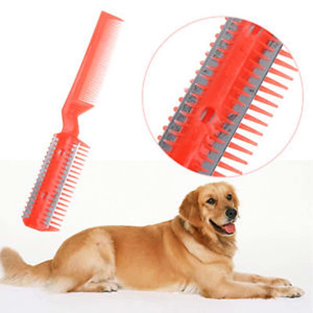 Hair Cutter Comb, Shaper Hair Razor with Comb, Split Ends Hair Trimmer Styler,Double Edge Razor Blades for Pet Thin & Thick Hair