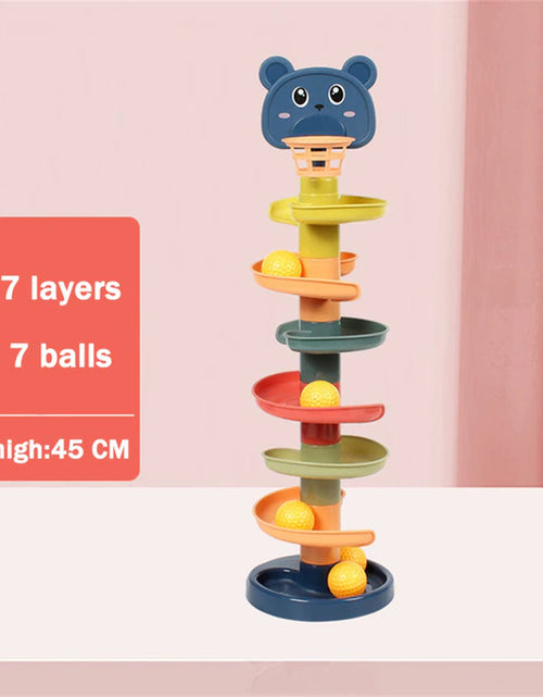 Load image into Gallery viewer, Montessori Baby Toys Rolling Ball Pile Tower Early Educational Toy for Babies Rotating Track Baby Gift Stacking Toy for Children
