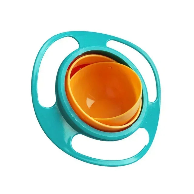 Gyro Bowl Practical Design Rotary Balance Novelty Umbrella 360 Rotate Spill-Proof Solid Feeding Dishes Baby Tableware Food-Grade