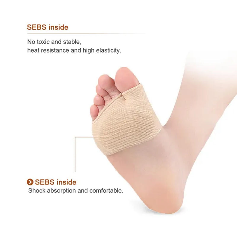 Foot Cushion – Foot Support Gel Sleeves for Forefoot Pain Relief and Support – Prevent Calluses and Blisters Absorbs Shock