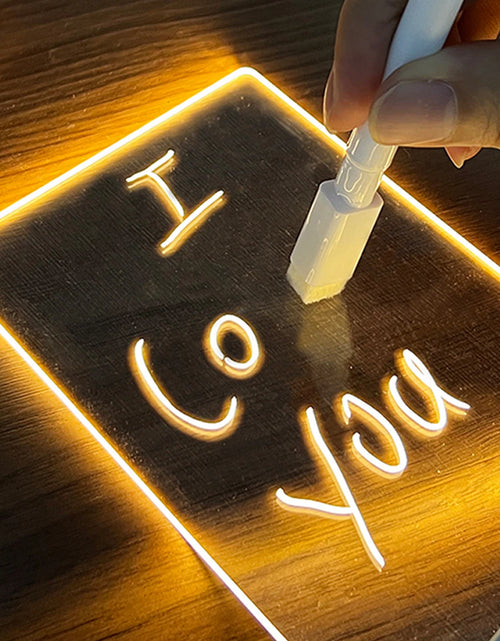 Load image into Gallery viewer, Note Board Creative Led Night Light USB Message Board Holiday Light with Pen Gift for Children Girlfriend Decoration Night Lamp

