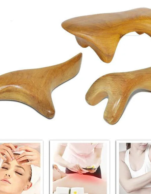 Load image into Gallery viewer, Manual Ma Ssager Sandalwood Scrapping Plate Natural Wooden Massager Massage Point Bar the Massage Health Care
