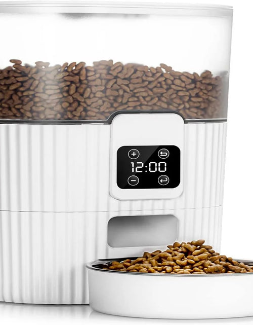 Load image into Gallery viewer, Automatic Cat Feeder, 3.5L Dual Power Pet Feeder Automatic Dry Food Dispenser, Control 1-4 Meals a Day, Automatic Dog Feeder
