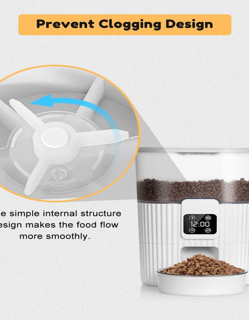 Load image into Gallery viewer, Automatic Cat Feeder, 3.5L Dual Power Pet Feeder Automatic Dry Food Dispenser, Control 1-4 Meals a Day, Automatic Dog Feeder
