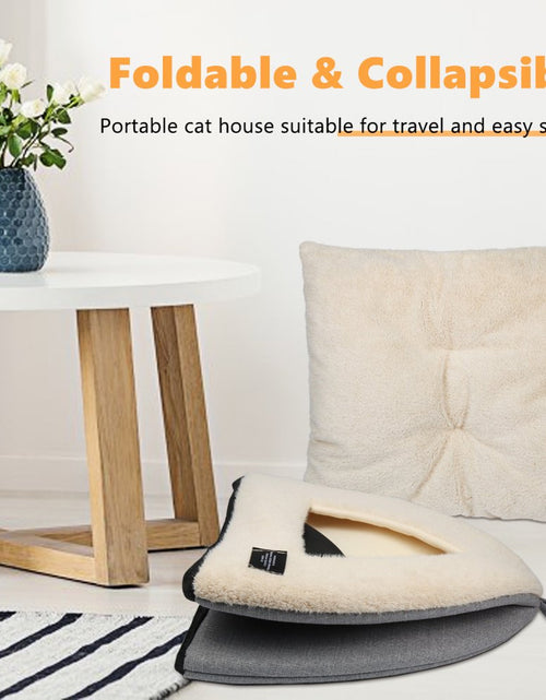 Load image into Gallery viewer, Cat Bed for Indoor Cats - Pet Cave Bed Cat Cave Bed Cat House Cat Tent with Removable Washable Cushioned Pillow, Soft and Self Warming Kitten Beds &amp; Furniture, Pet Bed
